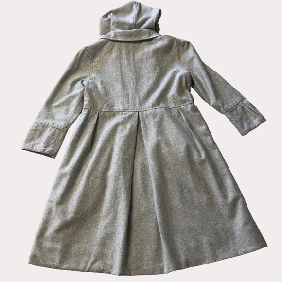 JUICY Couture Grey Wool Blend Hooded Pea Coat Size Small - Picture 5 of 13